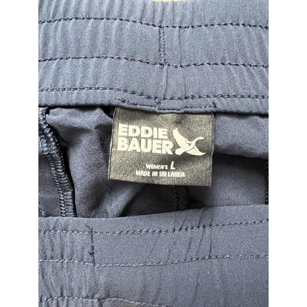 Eddie Bauer Departure Collection Wide Leg Crop Atlantic Navy NEW Sz Large - Picture 3 of 12